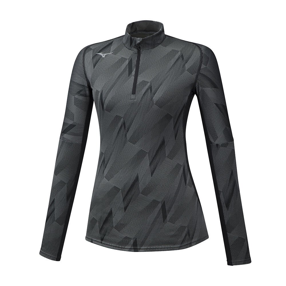 Mizuno Women's Running Clothing Jacquard Graphic HZ Black - RZIWPJM-05